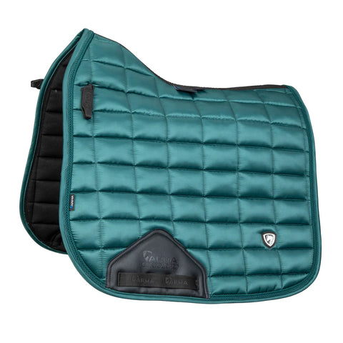 Shires Eltar Satin Saddle Pad Green Dressage Full
