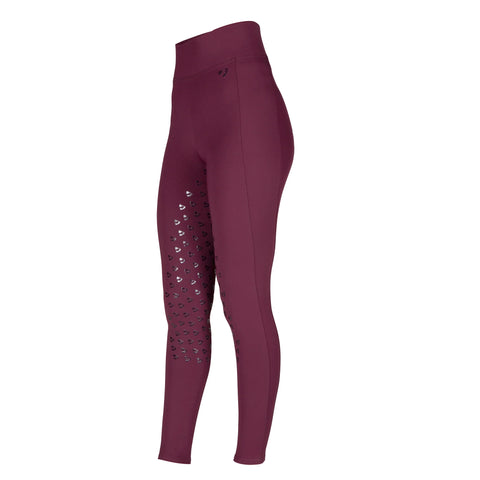 Shires Aubrion Eltar Young Rider Tights Black Cherry