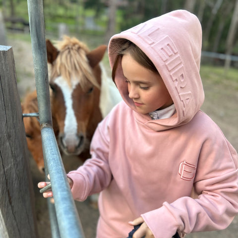Luxe Embossed Cavaleira Hoodie Pink