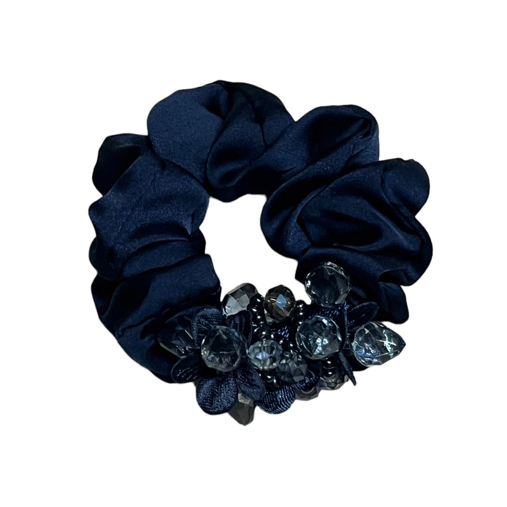 Satin Crystal Scrunchie