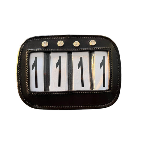 Leather Saddle Pad Number Holders - 4 number