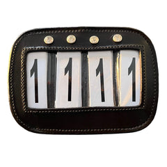 Leather Saddle Pad Number Holders - 4 number