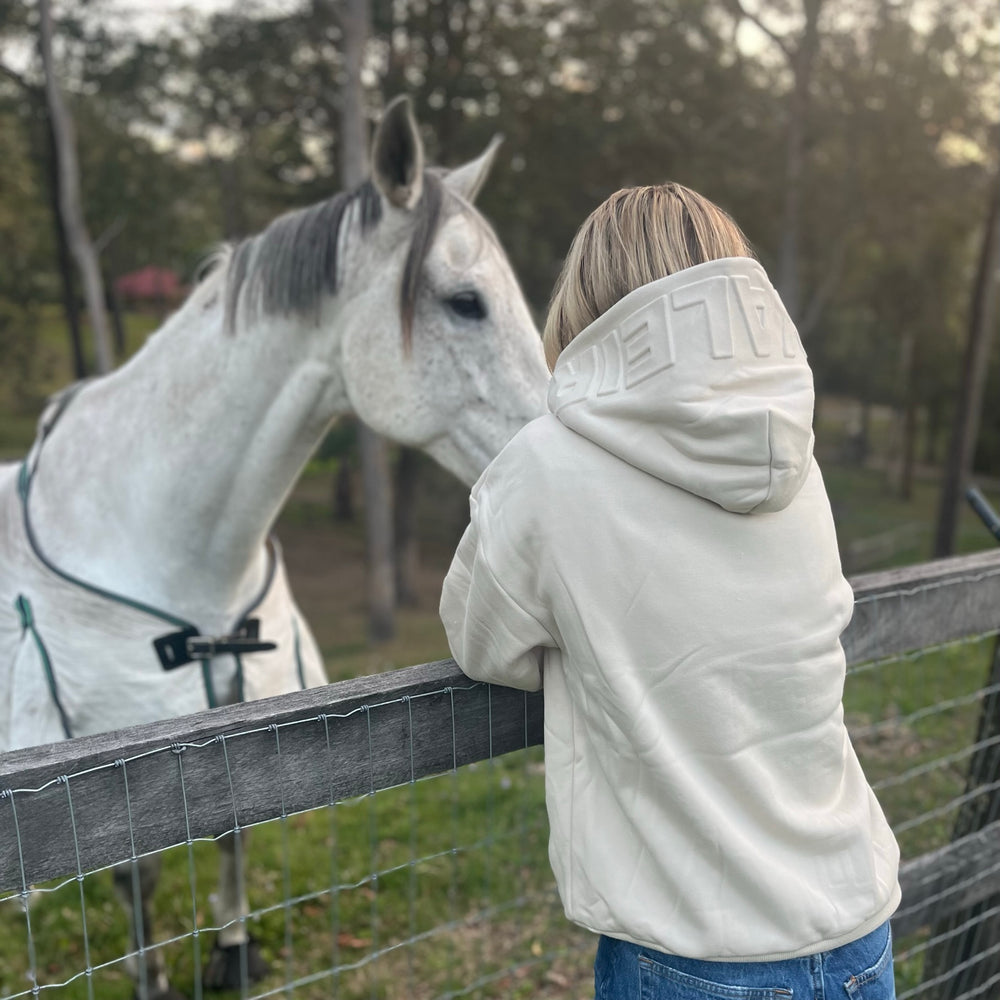Luxe Embossed Cavaleira Hoodie Stone