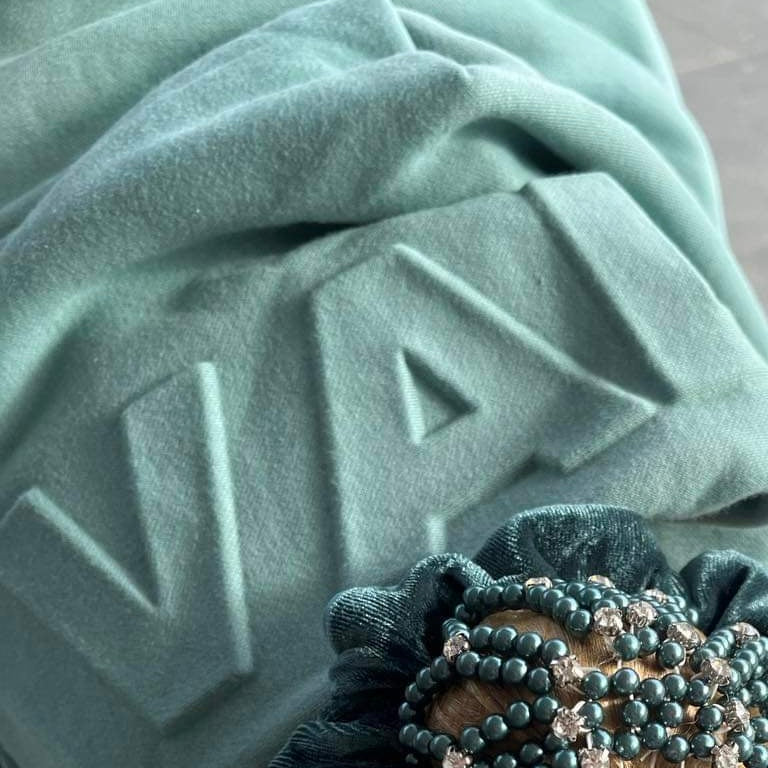 Luxe Embossed Rider Tracksuit Aqua