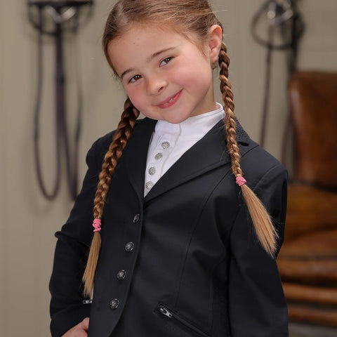 Aubrion Youth Newton Diamante Show Jacket Black