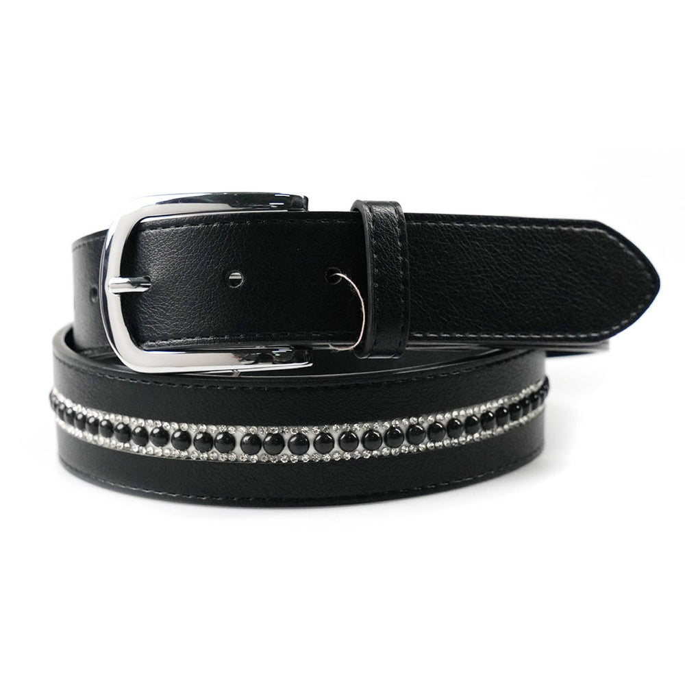 Elegant Equestrian Belt - Black Pearl