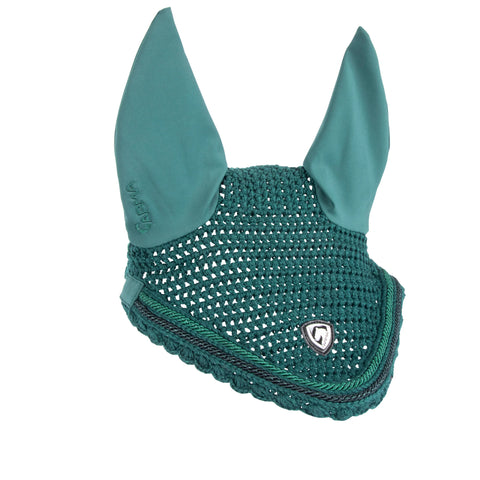 Shires Arma Classic Fly Hood / Ear Bonnet Green