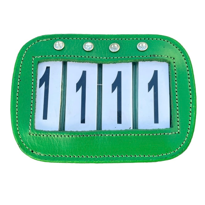 Stallion Leather Saddle Pad Number Holders - 4 number PAIR (TWO)