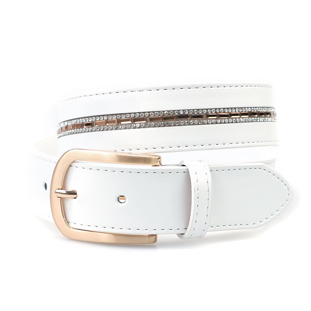 Limited Edition Equestrian Belt - Snow White Crystal Gold