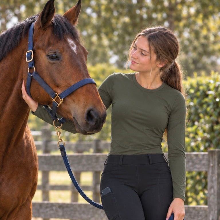 Slim Fit Long Sleeve Rider Tee OLIVE