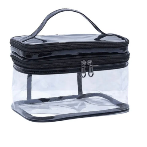Double Layer Clear Hair Accessories Bag