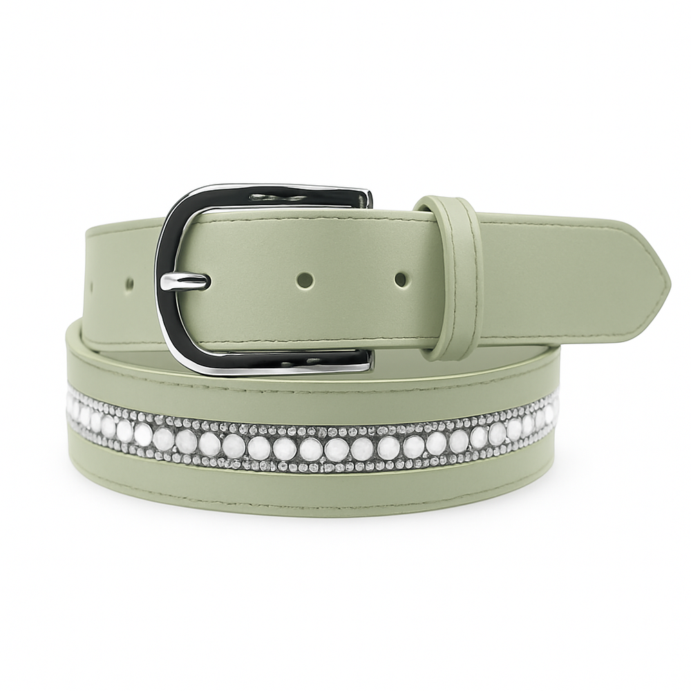 Elegant Equestrian Belt - Pistachio