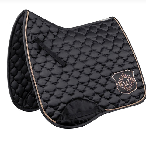 Waldhausen Paris Black Rose Dressage Saddle Pad Full