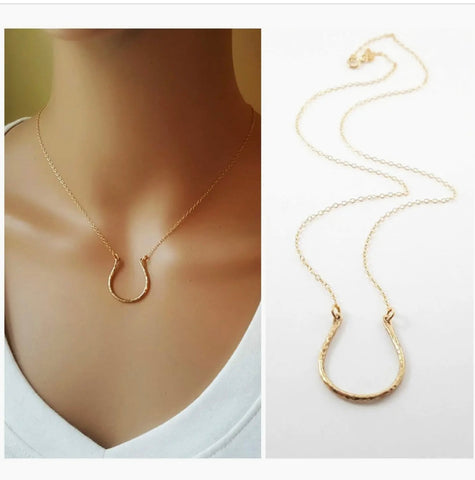 Horse Shoe Charm Pendant 14k Gold Filled
