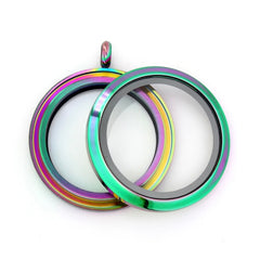 Keepsake Locket 30mm Rainbow Twist Screw Closure