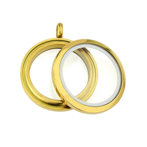 Keepsake Locket 20mm Gold Twist Screw Closure
