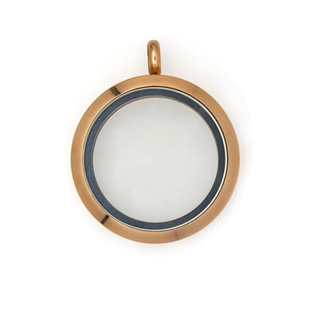 Keepsake Locket 20mm Rose Gold Twist Screw Closure