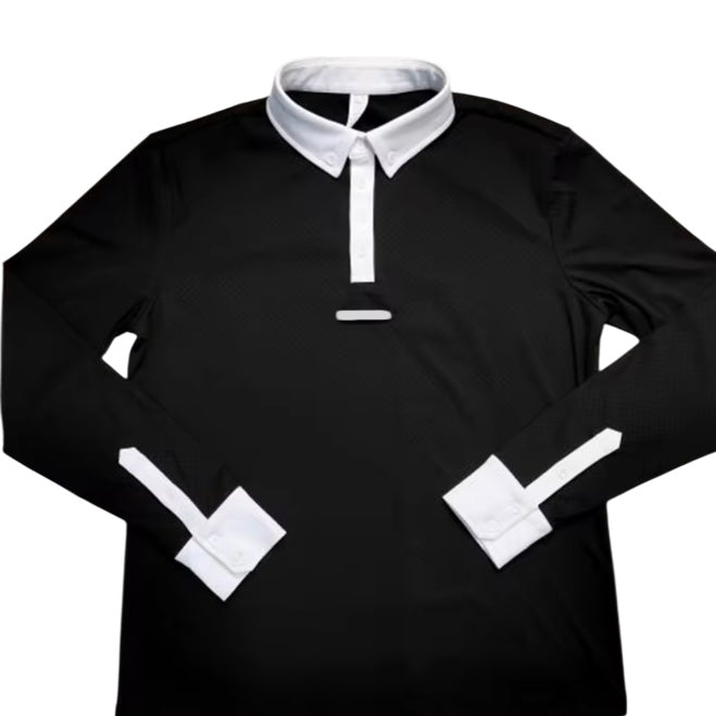 Men's Long Sleeve Black Competition Shirt