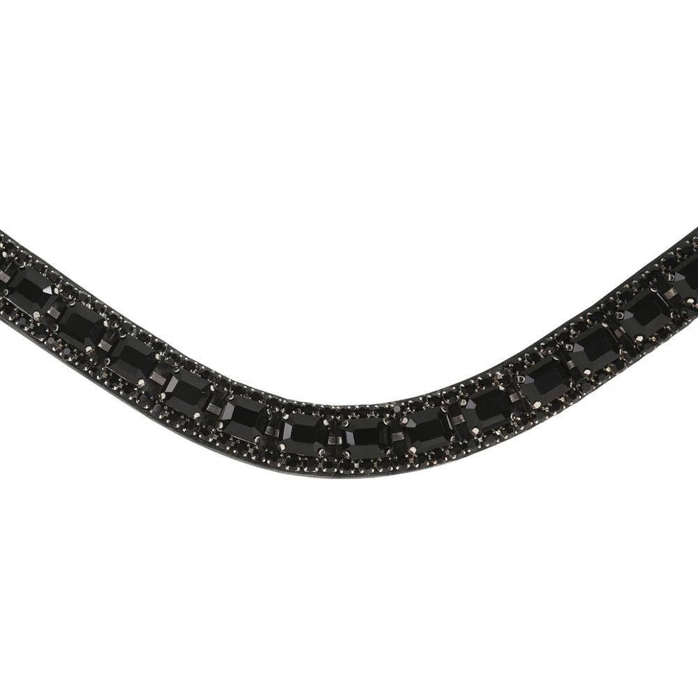 Lumiere Equestrian Onyx Browband - Black Leather