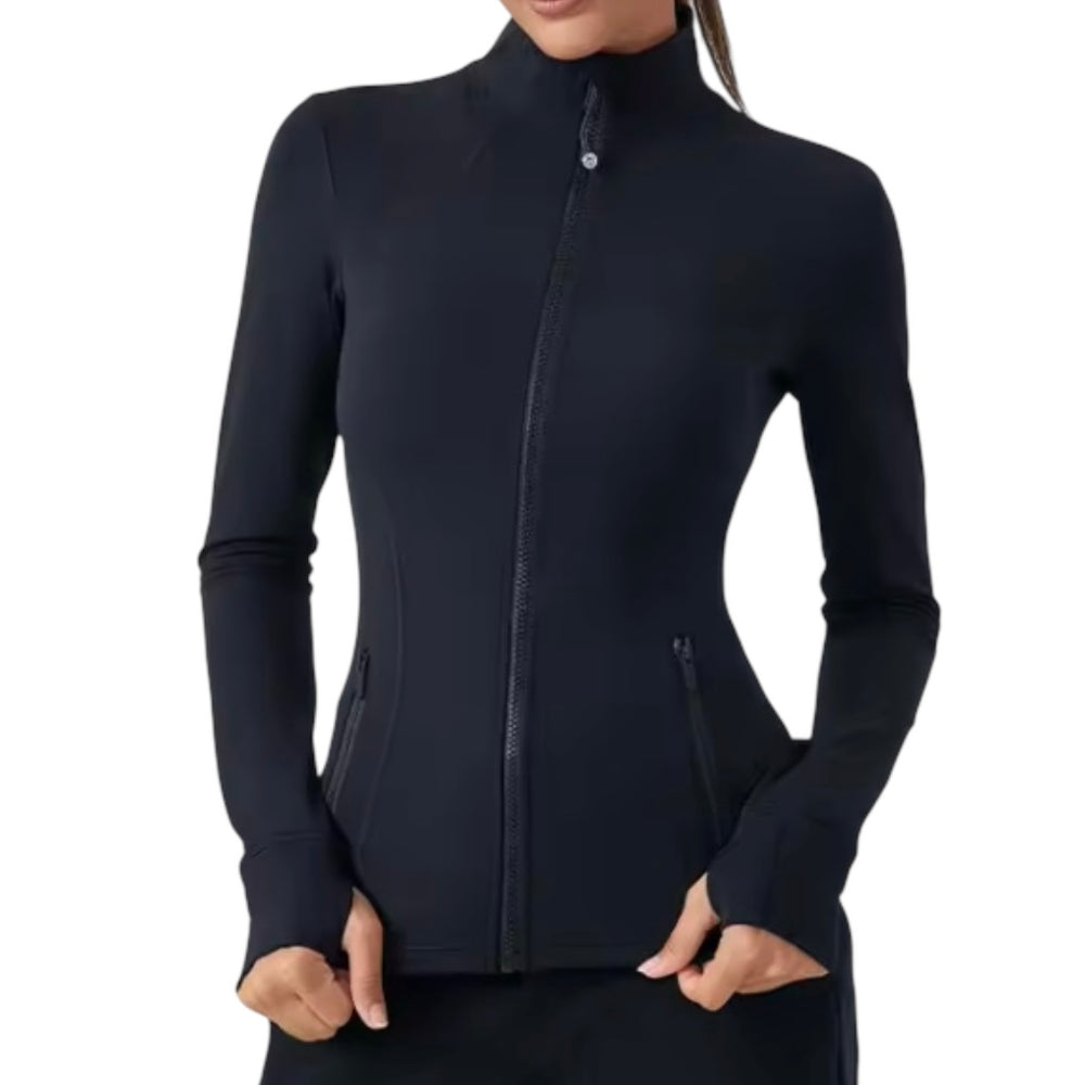 Technical Equestrian Jacket in Black on Black