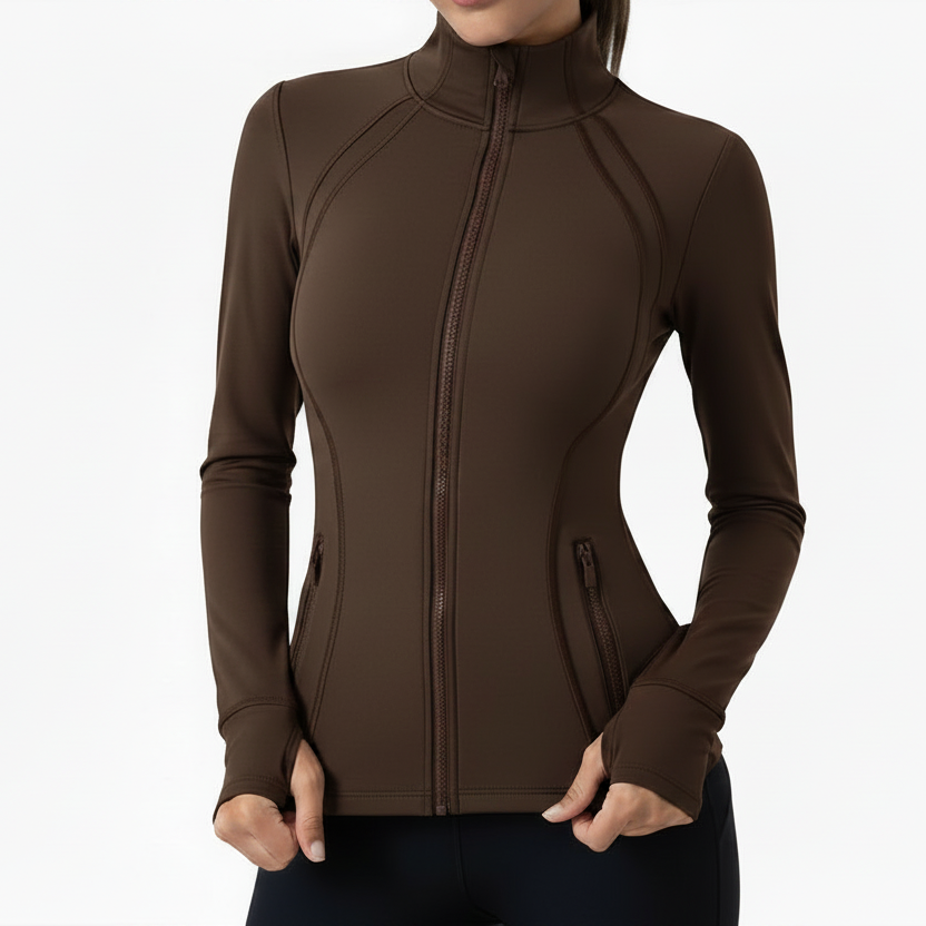 Technical Equestrian Jacket in Coffee