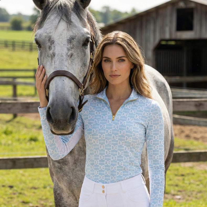 Signature Dancing Equestrian Sunshirt Ice Blue