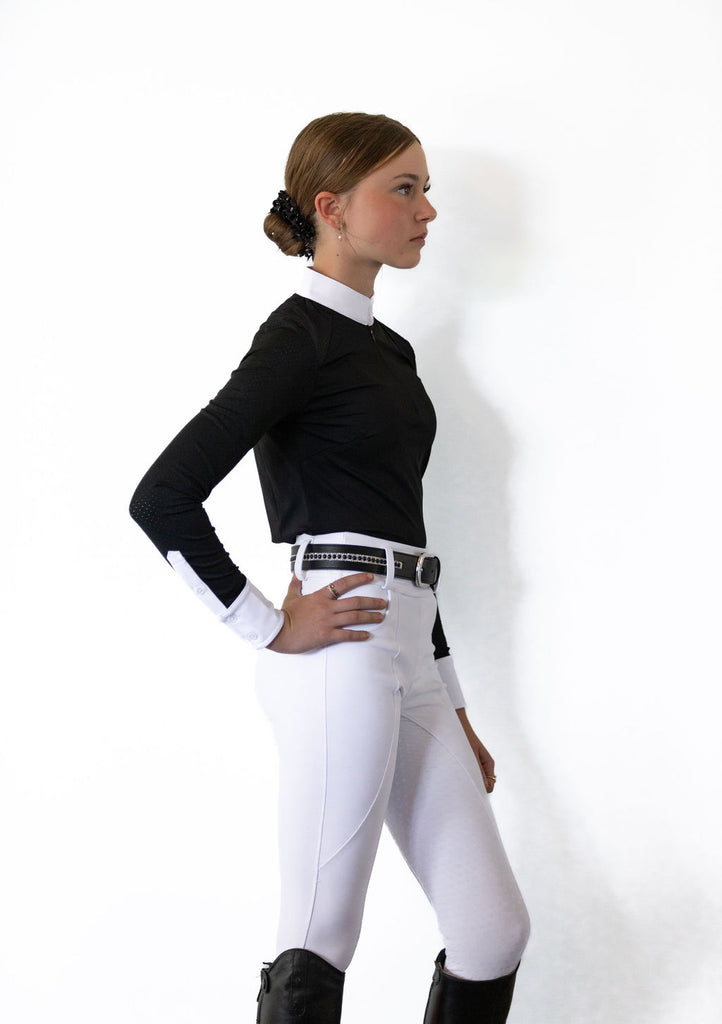 Long-sleeve-black-horse-riding-competition-shirt-profile