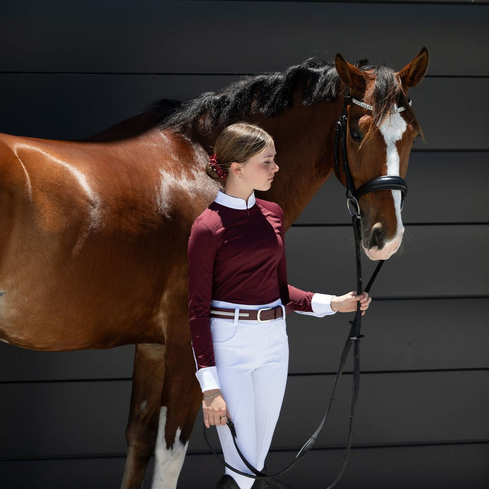 Competition Shirt Long Sleeve Maroon