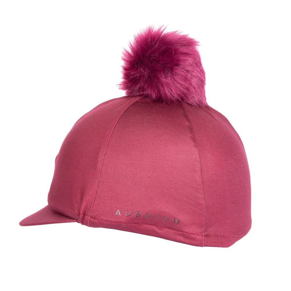 Shires Aubrion Eltar Hat Silk Helmet Cover Black Cherry