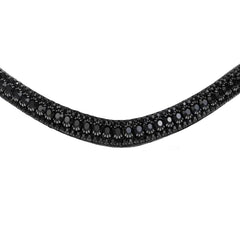 Lumiere Equestrian Black Solitaire Browband