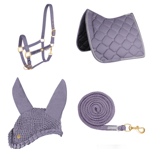 Lavender Valencia Jump All Purpose Bundle - Saddle Pad, Bonnet, Halter and Lead Rope