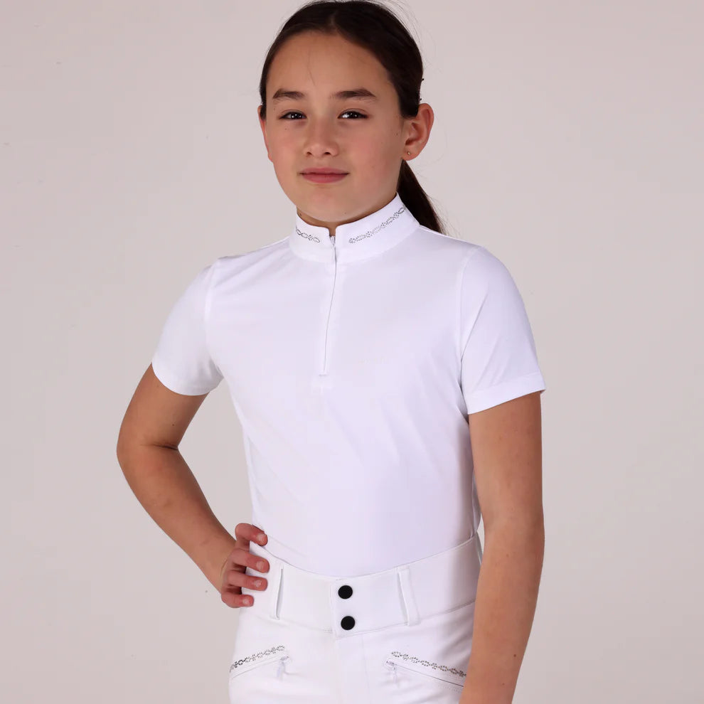 Aubrion Optima LX Show Shirt - Young Rider - White