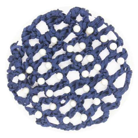 Crochet Bun Cover with Pearls